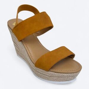 Report Sunflower Wedge Platform Espadrille Sandals Ankle Strap‎ Womens 10